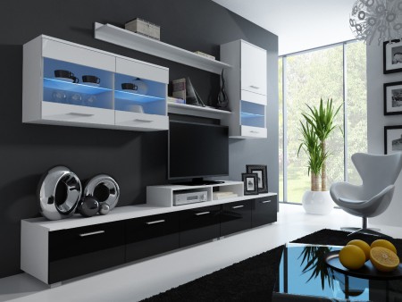  wit/hoogglans wit-zwart